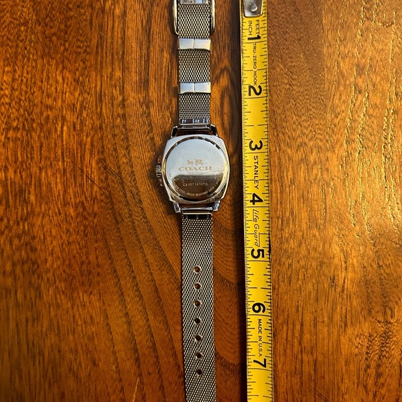 Coach Silver Mesh Pave Dial Womans Watch - Picture 11 of 11